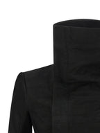 Rick Owens Black Lamb Leather Leather Jacket
