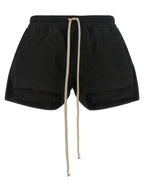 Rick Owens Black Lamb Leather Bermuda Shorts