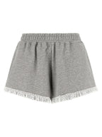 Ganni Gray Organic Cotton Bermuda Shorts