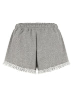 Ganni Gray Organic Cotton Bermuda Shorts
