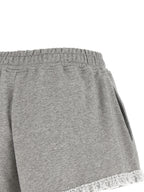 Ganni Gray Organic Cotton Bermuda Shorts