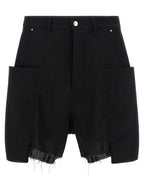 Rick Owens Black Wool Bermuda Shorts