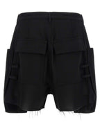Rick Owens Black Wool Bermuda Shorts