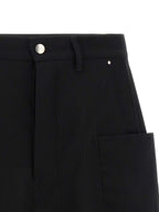 Rick Owens Black Wool Bermuda Shorts