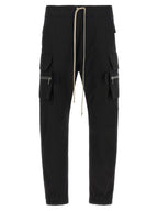 Rick Owens Black Cotton Cargo Pants