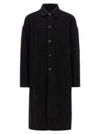 Rick Owens Black Virgin Wool Coat