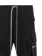 Rick Owens Black Cotton Cargo Pants
