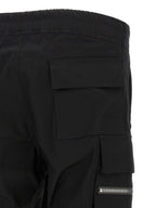Rick Owens Black Cotton Cargo Pants