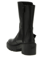 Stuart Weitzman Black Calfskin Ankle Boots