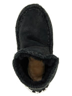 Mou Black Lamb Leather Ankle Boots