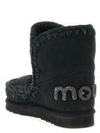 Mou Black Lambskin Ankle Boots