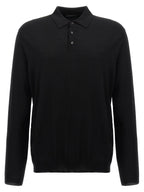 ZANONE Black Virgin Wool Polo Shirt