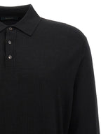 ZANONE Black Virgin Wool Polo Shirt