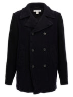 Comme Des Garçons Blue Wool Coat