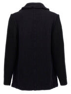 Comme Des Garçons Blue Wool Coat