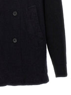 Comme Des Garçons Blue Wool Coat