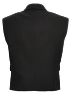 Dolce & Gabbana Black Silk Sleeveless Jacket