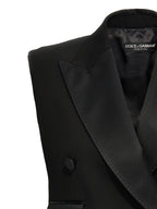 Dolce & Gabbana Black Silk Sleeveless Jacket