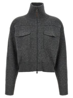 Brunello Cucinelli Gray Cashmere Cardigan