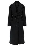 PINKO Black Polyester Coat