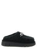 Mou Black Lamb Leather Clogs
