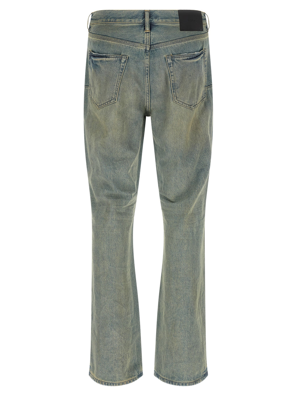 PURPLE Blue Cotton Flared Jeans