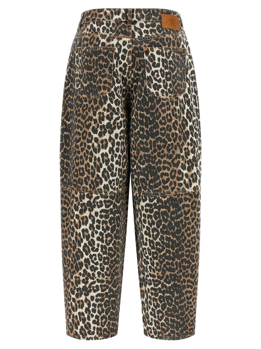 Brown Organic Cotton Cropped Jeans