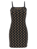 Black Polyamide Short Dress