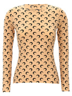Marine Serre Beige Polyamide Pattern Shirt