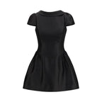 Black Polyester Casual Dress
