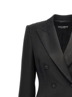 Dolce & Gabbana Black Virgin Wool Blazer