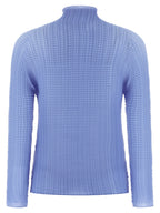 Issey Miyake Blue Polyester Blouse