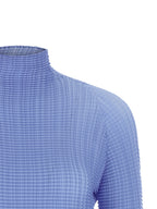 Issey Miyake Blue Polyester Blouse