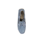 Brunello Cucinelli Blue Leather Slip-On Loafers