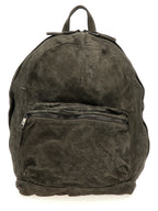 GIORGIO BRATO Gray Lamb Leather Backpack