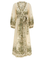 Zimmermann Bicolor Cotton Midi Dress