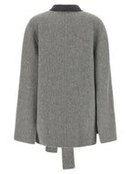 Alberta Ferretti Gray Wool Cardigan