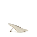 Beige Calf Leather Bos Taurus Mules