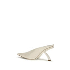 Beige Calf Leather Bos Taurus Mules