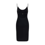 Saint Laurent Black Viscose Casual Dress