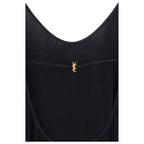 Saint Laurent Black Viscose Casual Dress