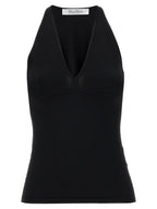 Max Mara Black Viscose Sleeveles T-Shirt
