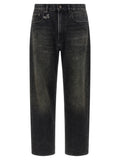 R13 Black Cotton Straight-Leg Jeans