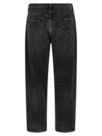 R13 Black Cotton Straight-Leg Jeans