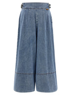 Zimmermann Blue Cotton Cropped Jeans