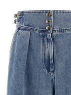 Zimmermann Blue Cotton Cropped Jeans