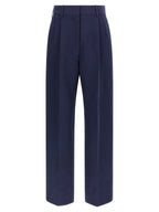Blazé Milano Blue Linen Casual Pants