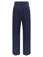 Blazé Milano Blue Linen Casual Pants