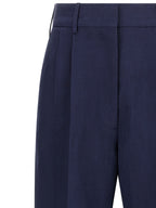 Blazé Milano Blue Linen Casual Pants