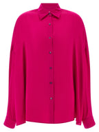 Dries Van Noten Fuchsia Silk Blouse